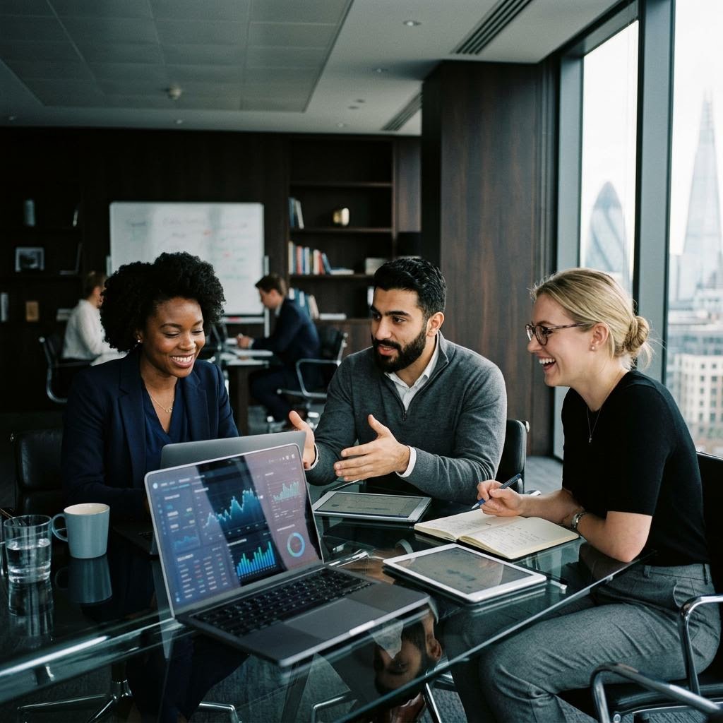 Analystenteam von Druveyci Akmuino bei der Systemüberwachung