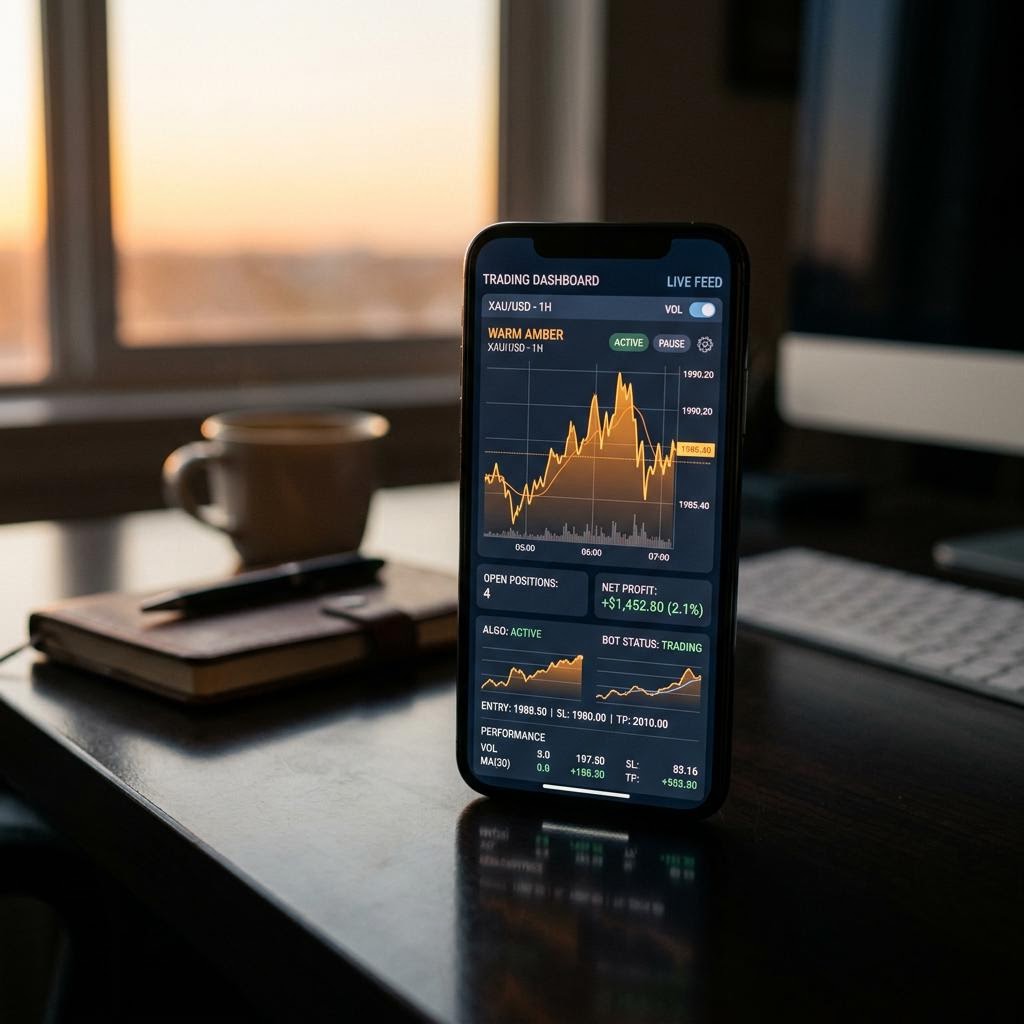 Druveyci Akmuino Dashboard auf einem modernen Smartphone